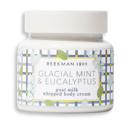 Picture of Beekman 1802 Glacial Mint & Eucalyptus Whipped Body Cream - 8 oz - Scented - Moisturizes, Soothes & Softens - With Coconut Oil & Mango Seed Butter - No Irritation - Good for Sensitive Skin