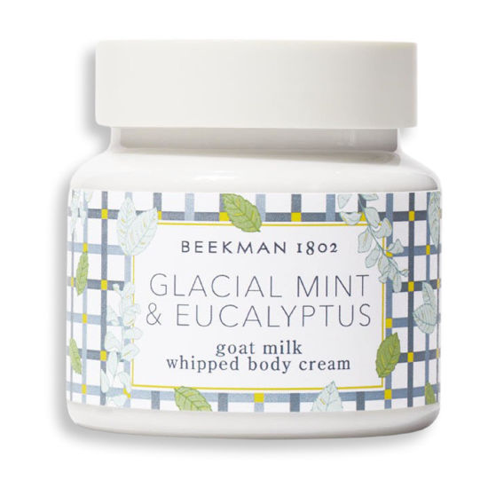 Picture of Beekman 1802 Glacial Mint & Eucalyptus Whipped Body Cream - 8 oz - Scented - Moisturizes, Soothes & Softens - With Coconut Oil & Mango Seed Butter - No Irritation - Good for Sensitive Skin