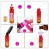 Picture of inice 24 10ml Essential Oils Roller Bottles Gradient Color Thick Glass Roll on Bottle Golden Metal Cap for Travel
