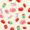 Picture of 24Pcs Square Christmas Press on Nails Short Fake Nails Matte Red Green Christmas Acrylic Nails Full Cover Snowman Glue on Christmas Nails Winter Stick on Nails for Women Christmas Day Manicure DIY