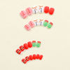 Picture of 24Pcs Square Christmas Press on Nails Short Fake Nails Matte Red Green Christmas Acrylic Nails Full Cover Snowman Glue on Christmas Nails Winter Stick on Nails for Women Christmas Day Manicure DIY