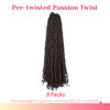 Picture of The BOHOBABE 36 Inch Pre-twisted Passion Twist Hair 8 Packs Super Long Pre-looped Crochet Passion Twist Braiding Hair Soft Bohemian Twists (4#)