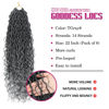 Picture of 8 Packs Curly Faux Locs Crochet Hair, 22 Inch Goddess Locs Crochet Hair Hippie Locs Synthetic Braids, Boho Style Crochet Braids (22 Inch, 8 Packs, TGray)