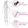 Picture of 8 Packs Curly Faux Locs Crochet Hair, 22 Inch Goddess Locs Crochet Hair Hippie Locs Synthetic Braids, Boho Style Crochet Braids (22 Inch, 8 Packs, TGray)