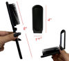 Picture of ALAZCO Folding Hair Brush With Mirror Compact Pocket Size Travel Car Gym Bag Purse Locker Swimming Camping Sleepover Gift and more (2 Black)