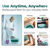 Picture of AWA Foot Soaking Tub, Collapsible Foot Bath Soak Tub for Soaking Feet, Pedicure Bowl, Plastic Feet Soaking Tub with Acupressure Massage Points, Foldable Laundry Basket (Teal Foot Tub)