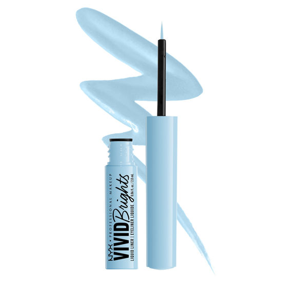 Picture of NYX PROFESSIONAL MAKEUP Vivid Brights Liquid Liner, Smear-Resistant Eyeliner with Precise Tip - Blue Thang