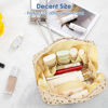 Picture of Bluboon Makeup Bag Zipper Pouch Travel Portable Cosmetic Bag Organizer for Women and Girls(Corduroy Yellow Floret)