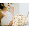 Picture of Bluboon Makeup Bag Zipper Pouch Travel Portable Cosmetic Bag Organizer for Women and Girls(Corduroy Yellow Floret)