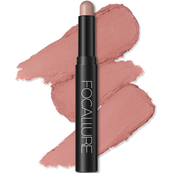 Picture of FOCALLURE Shimmer and Matte Cream Eyeshadow Stick,Smooth Brilliant Eye Brightener Pencil for Women,Long Lasting Waterproof Eye Shadow and Liners Makeup,Rosie