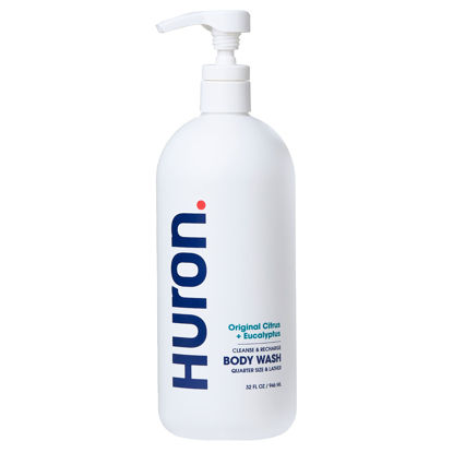 Picture of Huron Men's Moisturizing Body Wash - Crisp Citrus, Eucalyptus, Mint, Aromatic Greens - 32 fl oz