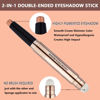 Picture of SAUBZEAN Champagne Eyeshadow Stick Makeup, Highlighter Matte Cream Eye Shadow Pencil, Waterproof Hypoallergenic Long Lasting Crayon, Glitter Primer Palette Shimmer Eyeliner Pen wiht Soft Brush