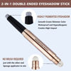 Picture of SAUBZEAN Silver Gray Eyeshadow Stick Makeup, Highlighter Matte Cream Eye Shadow Pencil, Waterproof Hypoallergenic Long Lasting Crayon, Glitter Primer Palette Shimmer Eyeliner Pen wiht Soft Brush