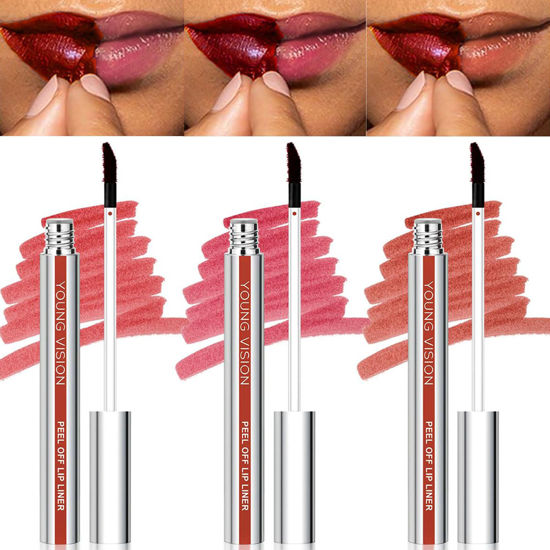 Picture of YOUNG VISION 3-Pc Peel Off Lip Liner Stain Set, Tattoo Peel Off Lipliner, Matte Finish, Waterproof, Nude Matte Lip Contour for Women Makeup, Precise Lip Definition, Gift Set