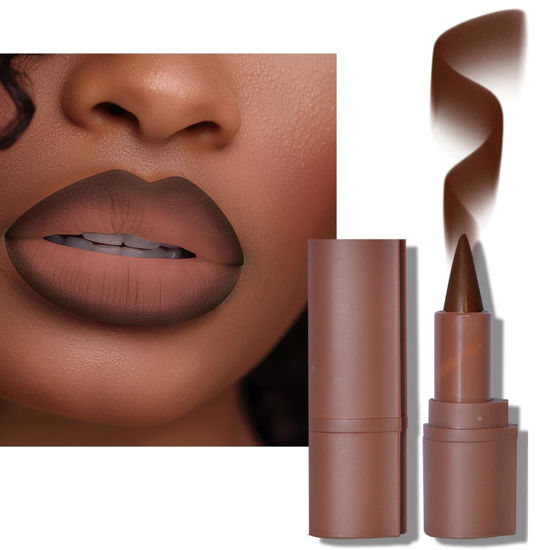 Picture of 2-in-1 Gradient Lip Liner and Lipstick Lip Combo Set - Achieve Flawless Contour and Gradual Ombre Effect with Easy-to-Use Crayon Form and Cone Tip - Non-Smudging, Long-Lasting (06# Coffee Bean, 1)