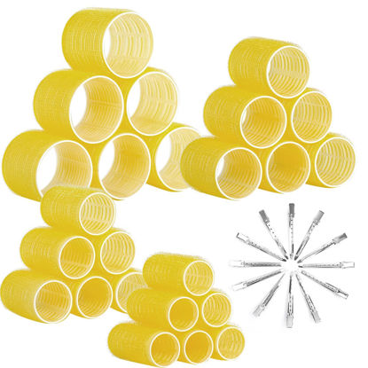 Picture of Self Grip Hair Rollers Curlers Set 36Pcs, Hair Roller Sets 4 Sizes (Jumbo, Large, Medium, Small) with Clips for Long Medium Short Thick Fine Thin Hair Volume