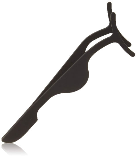 Picture of EIAKE False Eyelashes Applicator Tool Eyelash Extension Tweezers Remover Clip Tweezers Nipper (Black)