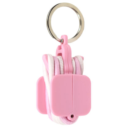 Picture of Hair Tie Hub Portable Hair Tie Holder: Stylish Hair Tie Organizer with 3 Bonus Hair Ties (Light Pink)