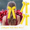Picture of DEEKA 16 PCS Hair Accessory - Collegiate Style Cheer Bows for Girls Teens Softball Cheerleader Sports - Yellow