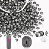 Picture of 400PCS SS30/6mm Crystal Rhinestones (Black Diamond), Bedazzling Flatback Glass Rhinestones for Crafting DIY Nail Art Makeup Decoration, Gems Diomand Charms for Tumbler Shoes Clothing Mug