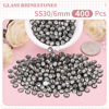 Picture of 400PCS SS30/6mm Crystal Rhinestones (Black Diamond), Bedazzling Flatback Glass Rhinestones for Crafting DIY Nail Art Makeup Decoration, Gems Diomand Charms for Tumbler Shoes Clothing Mug