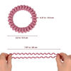 Picture of JessLab Spiral Hair Ties, 10 Pcs Traceless Phone Cord Hair Ties Spiral Bracelet Plastic Coil Hair Ties Ponytail Holders No-Damage Hair Accessory for Girls Women Ladies, Color Assorted, Set 6