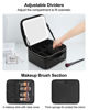 Picture of Chomeiu Makeup Bag with LED Mirror, Travel Makeup Case for Women and Makeup Artists Cosmetic Organizer Large Make Up Bags with Light Up Mirror, 3 Color Lights, Adjustable Dividers, Crocodile Pattern