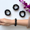 Picture of Silvr Bear Luxury Satin Skinny Scrunchies, 6 Count - Black Skinny, Hair Ties for Women, Girls and Men, Softer than Silk Scrunchies, Hair Accessories for All Hair Types