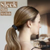 Picture of Silvr Bear Luxury Satin Skinny Scrunchies, 6 Count - Black Skinny, Hair Ties for Women, Girls and Men, Softer than Silk Scrunchies, Hair Accessories for All Hair Types
