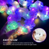 Picture of 4Pcs Light Up Scrunchies Hair Tie, Purple LED Scrunchy Hair Elastic for Women & Girls, Glow in the Dark Party Supplies Party Favor Festival Rave Accessories for Neon Glow Party
