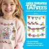 Picture of Savvi - Peppa Pig Ugly Sweater Kit, 28 Fabric Temporary Tattoos: Gifts for Kids Ages 6+, Holiday Tattoo, Made in the USA [6 Sheets, 28 Count]