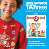 Picture of Savvi - Paw Patrol Ugly Sweater Kit, 33 Fabric Temporary Tattoos: Gifts for Kids Ages 6+, Holiday Tattoo, Made in the USA [6 Sheets, 33 Count]