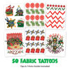 Picture of Savvi - TMNT Ugly Sweater Fabric Kit, 54 Temporary Tattoos: Gifts for Kids Ages 6+, Holiday Tattoo, Made in the USA [6 Sheets, 54 Count]