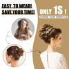 Picture of HMD Tousled Updo Messy Bun Hairpiece Hair Extension Ponytail with Elastic Rubber Band Updo Ponytail Hairpiece Synthetic Hair Extensions Scrunchies Ponytail Hairpieces for Women