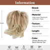 Picture of CJL HAIR Claw Clip Short Ponytail Hair Extensions DIY Bendable Metals Messy Bun Hair Piece for Wonen Straight Synthetic Fake Hairpieces Gloden Blonde and Beach Blonde Tips