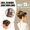 Picture of HMD Tousled Updo Messy Bun Hairpiece Hair Extension Ponytail with Elastic Rubber Band Updo Ponytail Hairpiece Synthetic Hair Extensions Scrunchies Ponytail Hairpieces for Women