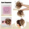 Picture of HMD Tousled Updo Messy Bun Hairpiece Hair Extension Ponytail with Elastic Rubber Band Updo Ponytail Hairpiece Synthetic Hair Extensions Scrunchies Ponytail Hairpieces for Women(22A/60A)