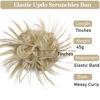 Picture of HMD Tousled Updo Messy Bun Hairpiece Hair Extension Ponytail with Elastic Rubber Band Updo Ponytail Hairpiece Synthetic Hair Extensions Scrunchies Ponytail Hairpieces for Women