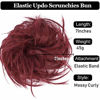 Picture of HMD Tousled Updo Messy Bun Hairpiece Hair Extension Ponytail with Elastic Rubber Band Updo Ponytail Hairpiece Synthetic Hair Extensions Scrunchies Ponytail Hairpieces for Women