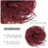 Picture of HMD Tousled Updo Messy Bun Hairpiece Hair Extension Ponytail with Elastic Rubber Band Updo Ponytail Hairpiece Synthetic Hair Extensions Scrunchies Ponytail Hairpieces for Women