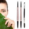 Picture of HeyBeauty 2 Pack of Eyebrow Pencil, Waterproof Eyebrow Makeup with Dual Ends, Professional Brow Kit with Eyebrow Brush, Black