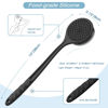 Picture of Manmihealth Silicone Back Scrubber (Thin Bristles) & Bath Glove & Face Brush Set(3PCS), Super-Exfoliating & Lathering Body Scrubber, Shower Brush, Face Scrubber Combination, with a Free Hook.(Black)