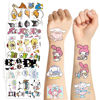 Picture of 10 Sheets Sanrio Temporary Tattoos for Kids, Hellokitty Birthday Party Favors, Kuromi Melody Cinnamoroll Cartoon Sticker Gifts for Girl Boys Home Activity Class Prizes Carnival Christmas Rewards