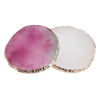 Picture of 2 Pcs Resin Nail Art Palette, Nail Art Painting Mixed Color Palettes Gold Edge Nail Holder Nail Art Display Board (Purple, White)