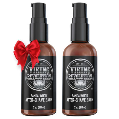 Picture of Luxury After-Shave Balm for Men - Premium After-Shave Lotion - Soothes and Moisturizes Face After Shaving - Eliminates Razor Burn for A Silky Smooth Finish - Sandalwood Scent (2 Pack)