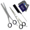 Picture of Equinox Professional Hair Cutting Scissors Set - Blending Shears for Hair Cutting Set includes Rat Tail Comb - 6.5” - Barber Scissors Kit for Men and Women - Blending Scissors for Cutting Hair