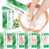 Picture of nbc BeautiLab Pedicure Kit Foot Soak Set: Bubble Salt, Sugar Scrub, Massage Mask, Massage Lotion in a Box, 4 Step Foot Spa Kit for Dry Feet,Tired Feet (1 Set Eucalyptus)