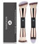 Picture of KINGMAS Foundation Makeup Brushes, 2Pcs Premium Double-Ended Makeup Brush (Flat/Angled/Angled Round/Tapered Top) for Buffing Liquid, Cream, Powder, Blending Face Brush