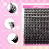 Picture of FADLASH DIY Lash Extension Kit Individual Lashes Cluster D Curl Eyelash Extension Kit D Curl Lash Clusters Lash Applicator Tool for Self Application at Home(KIT 80D-D-12-18mm)