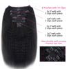 Picture of Mihugass Clip in Hair Extensions Real Human Hair Clip Ins 100% Unprocessed Brazilian Virgin Hair Clip on Hair Extensions Kinky Straight Hair Clip ins 8pcs with 18 Clips 120g(14inch)